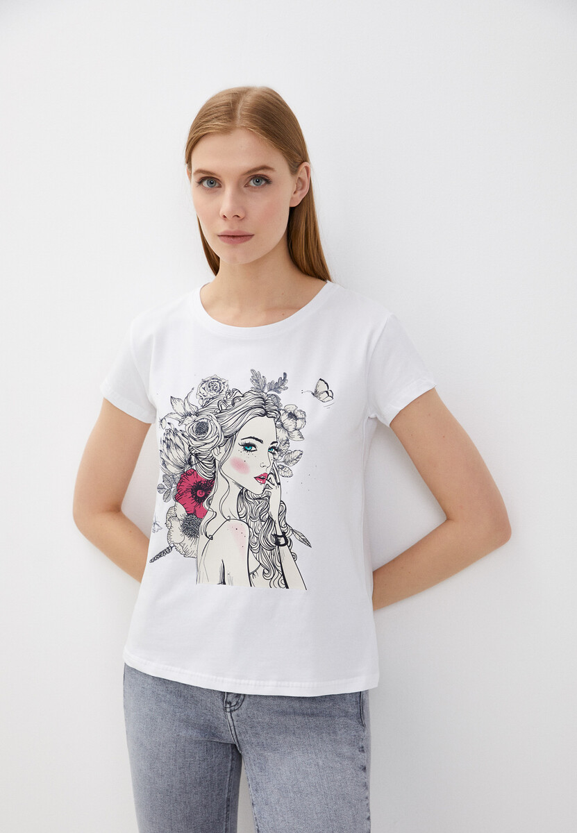 женская футболка с коротким рукавом d-studio