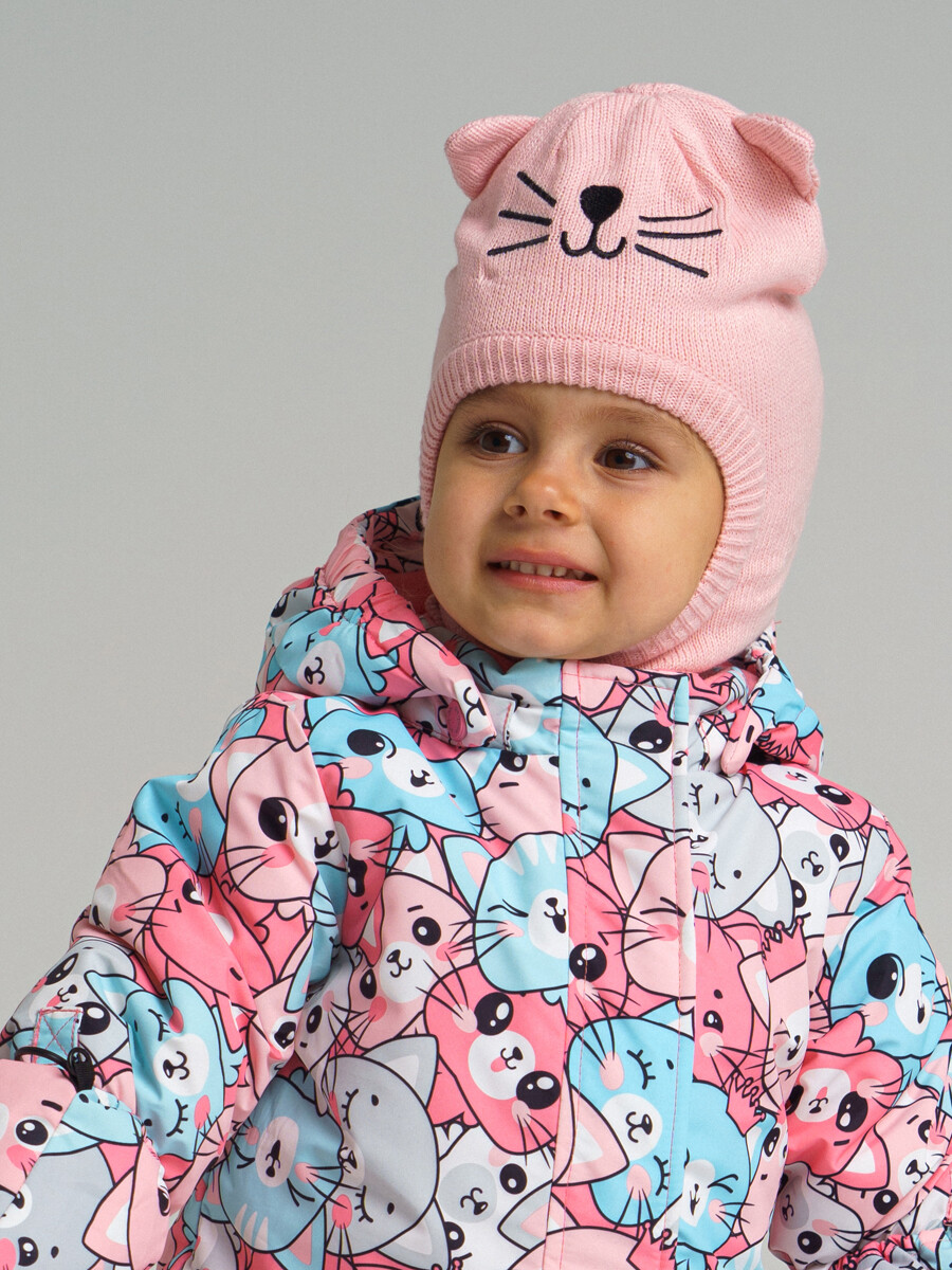 шапка playtoday newborn-baby для девочки, розовая