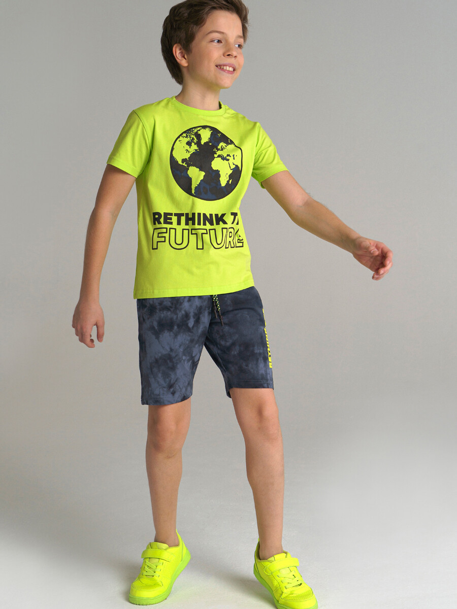 футболка playtoday tween для мальчика, зеленая