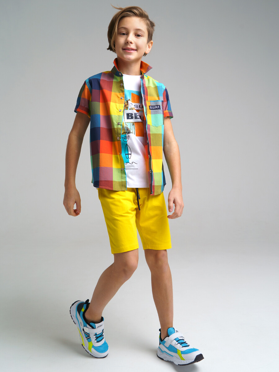 рубашка playtoday tween для мальчика, разноцветная