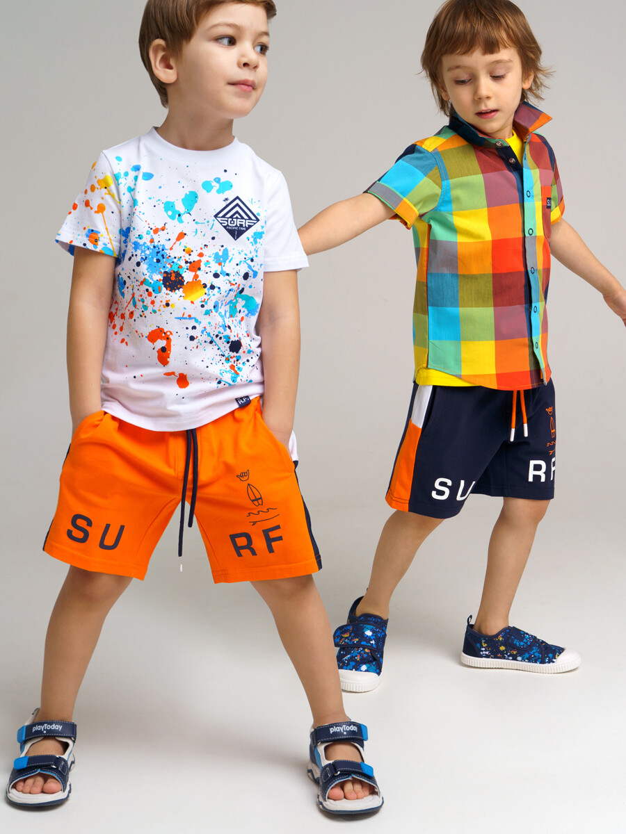 шорты playtoday kids для мальчика, оранжевые