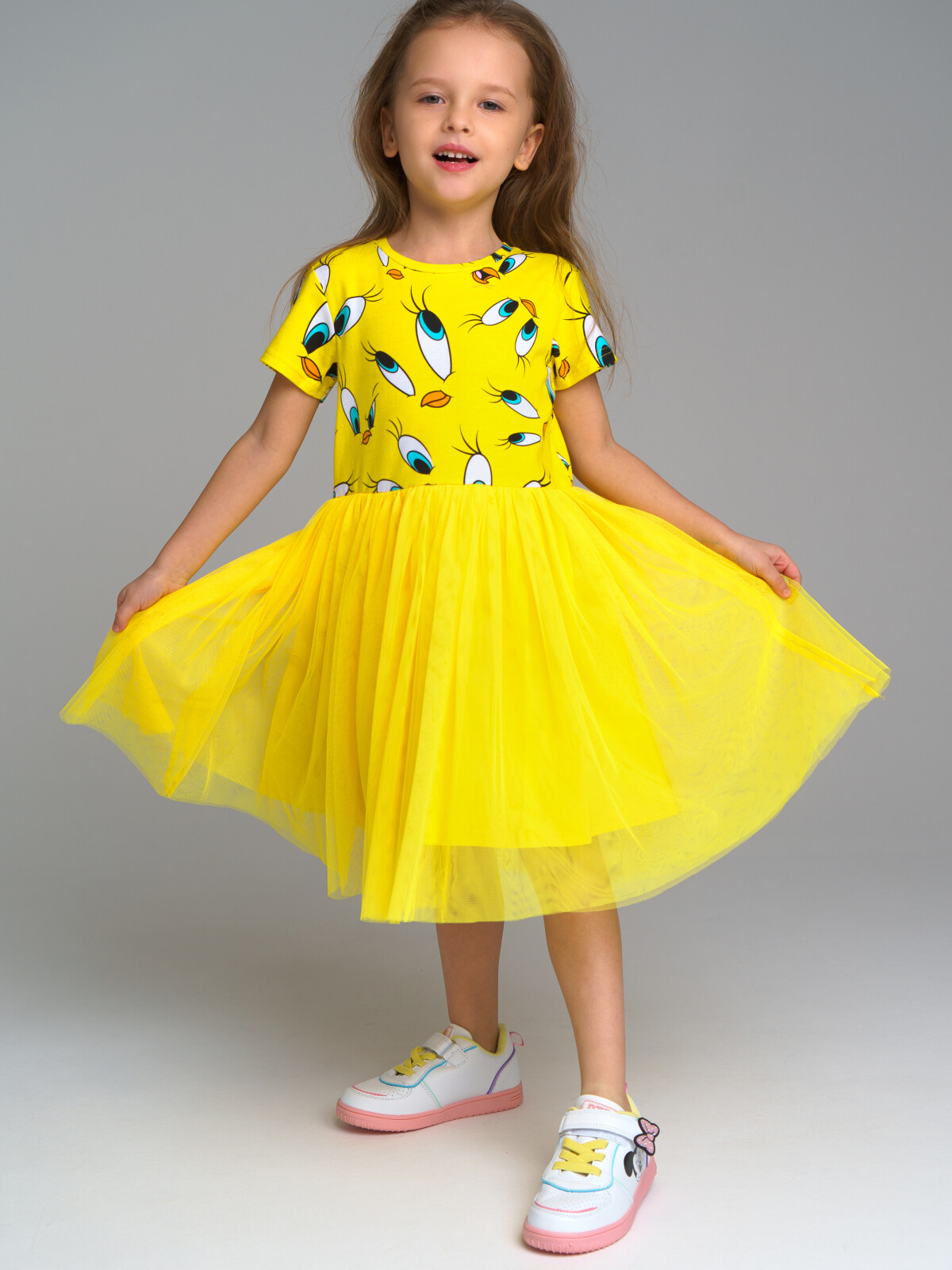 платье playtoday kids для девочки, желтое