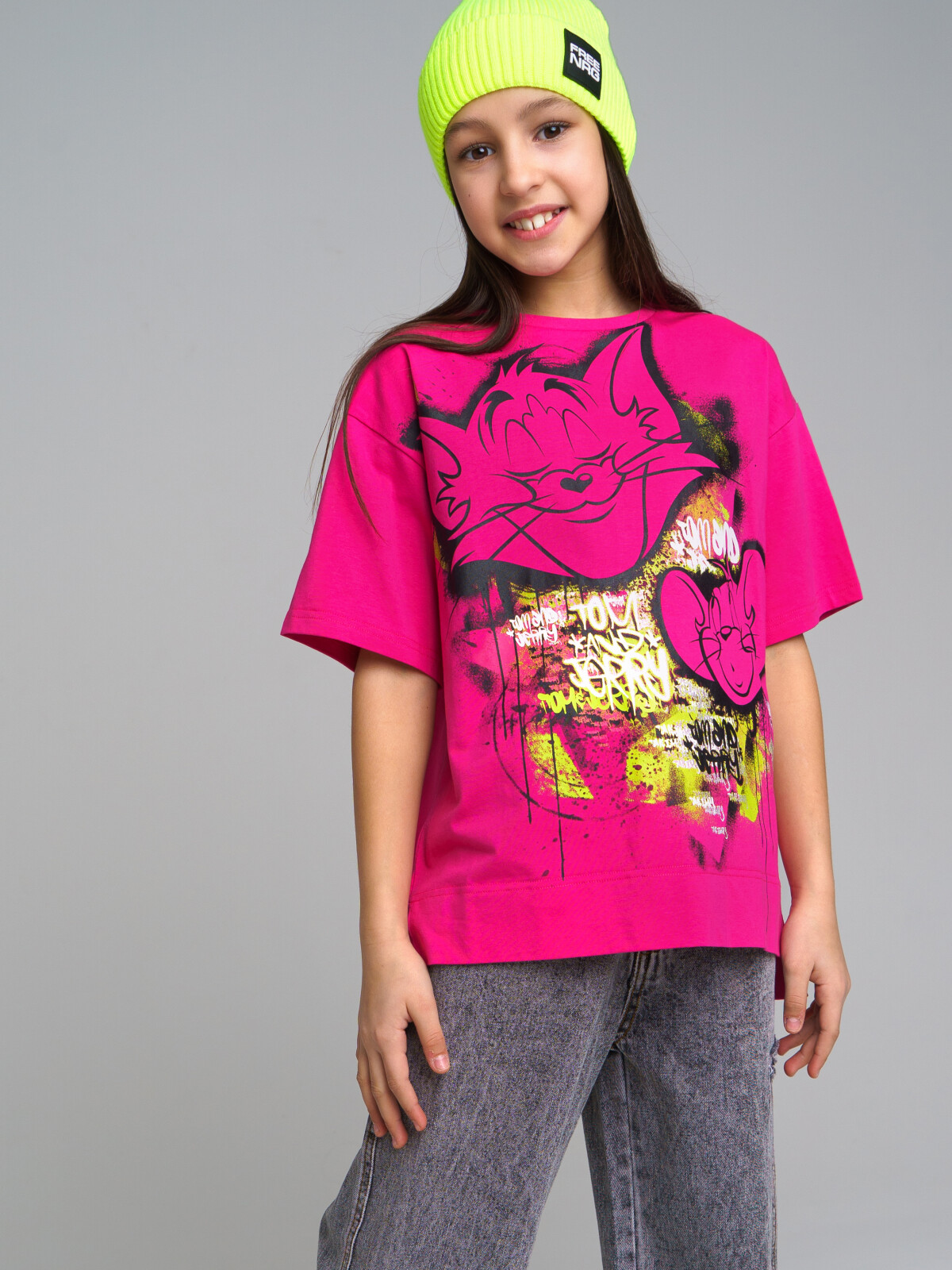футболка playtoday tween для девочки, розовая