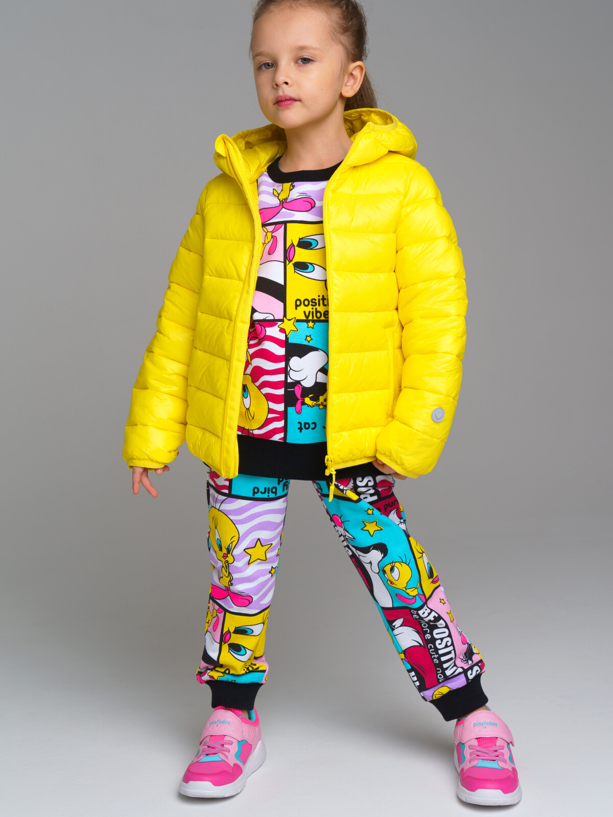 куртка playtoday kids для девочки, желтая