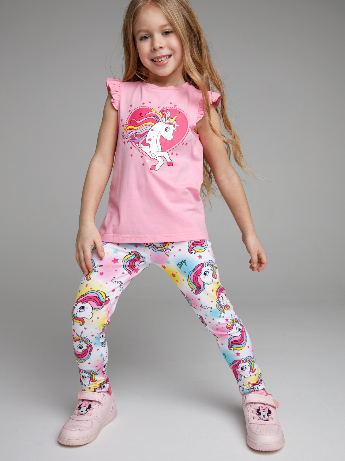 брюки playtoday kids для девочки, разноцветные