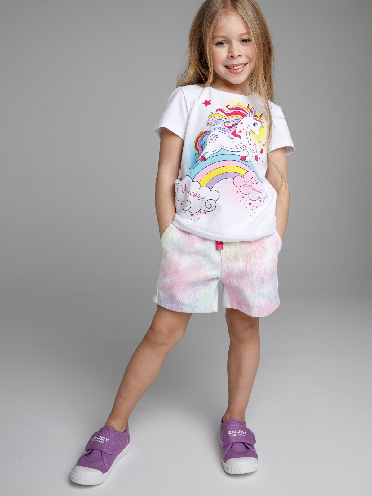 шорты playtoday kids для девочки, разноцветные