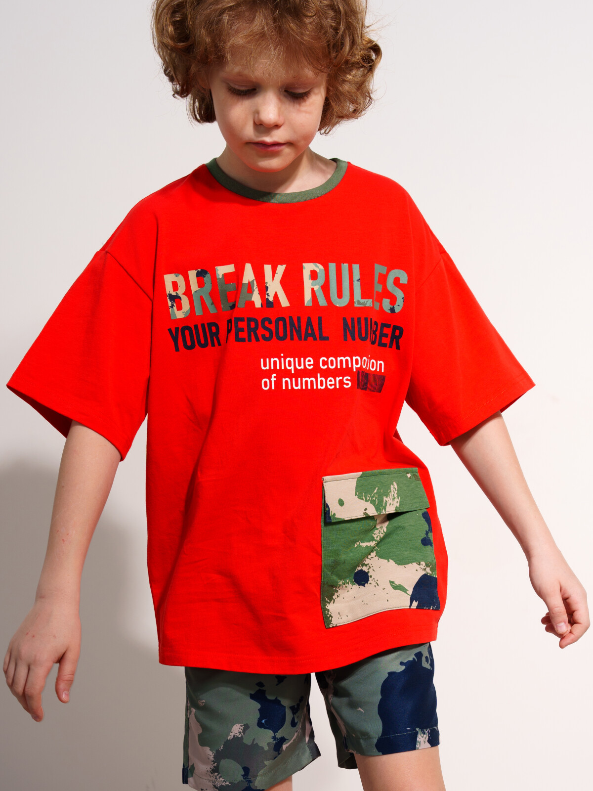 футболка playtoday tween для мальчика, красная
