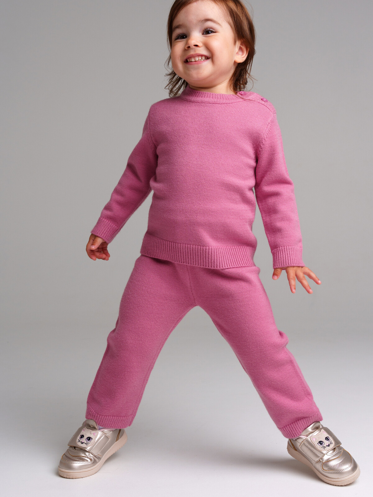 брюки playtoday newborn-baby для девочки, розовые