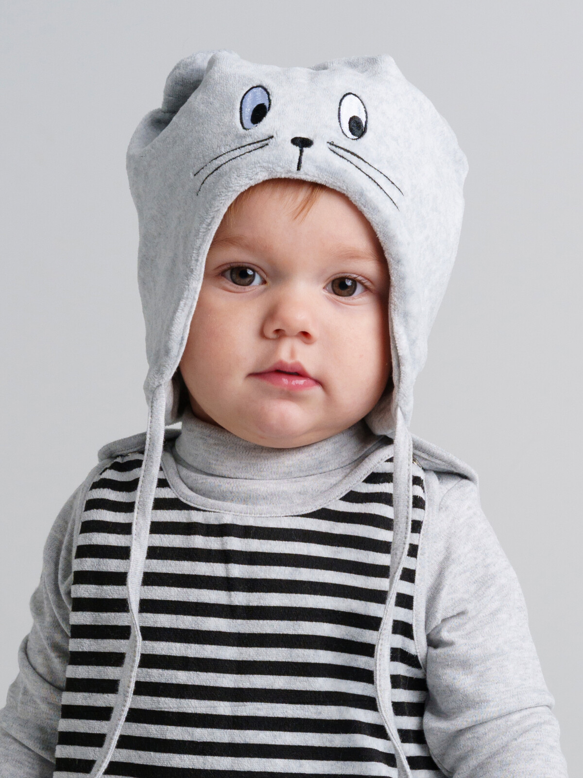шапка playtoday newborn-baby для мальчика, серая