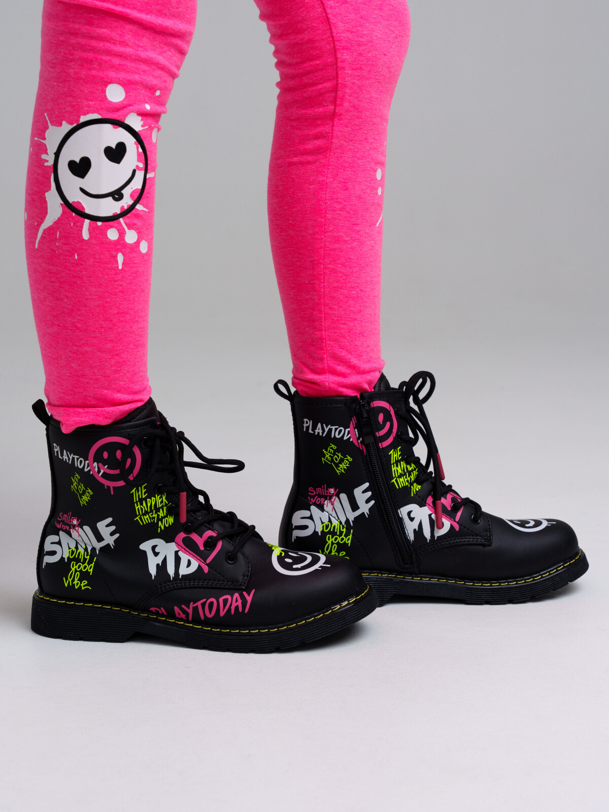 ботинки playtoday tween для девочки, черные