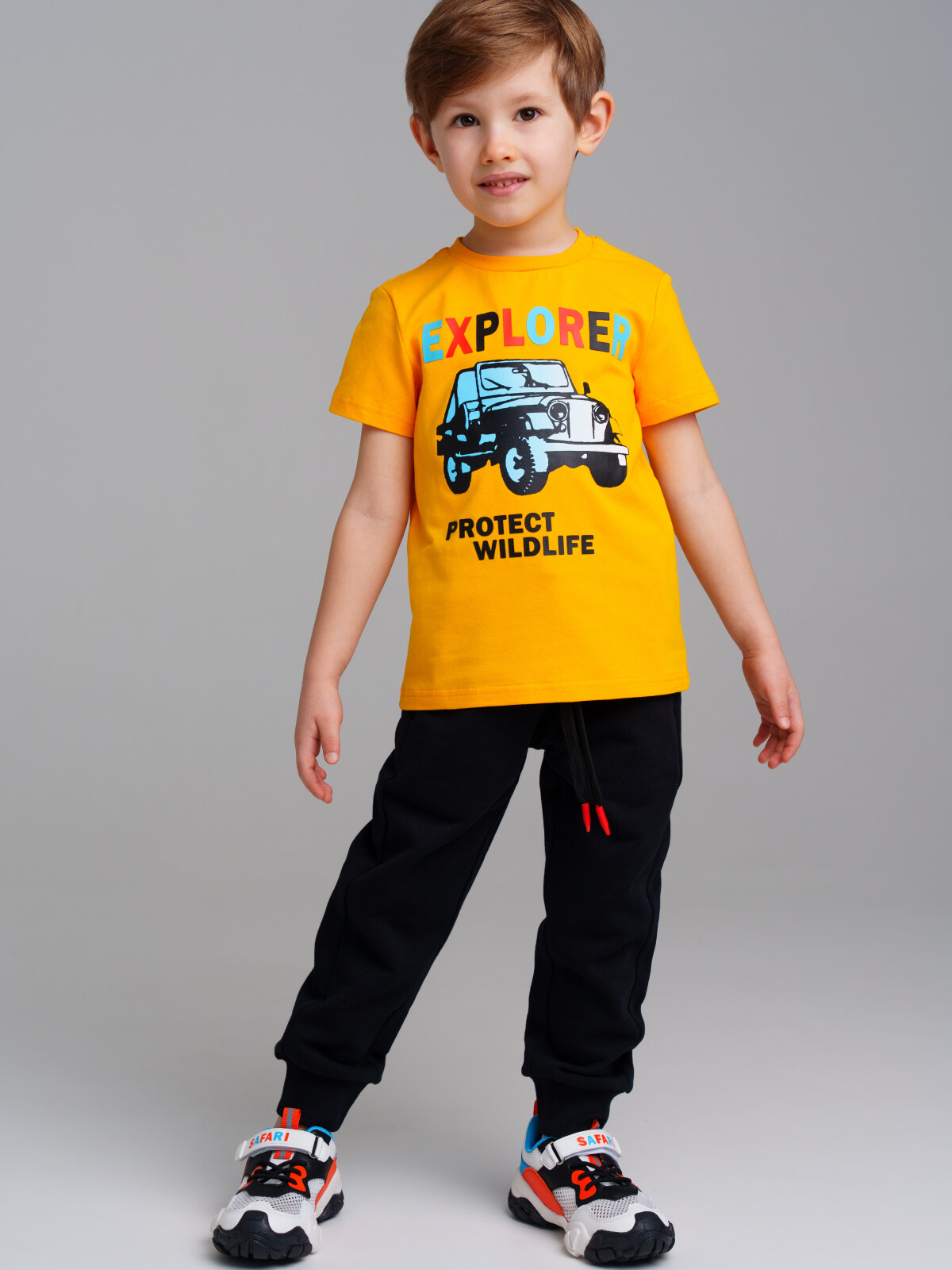 футболка playtoday kids для мальчика, желтая