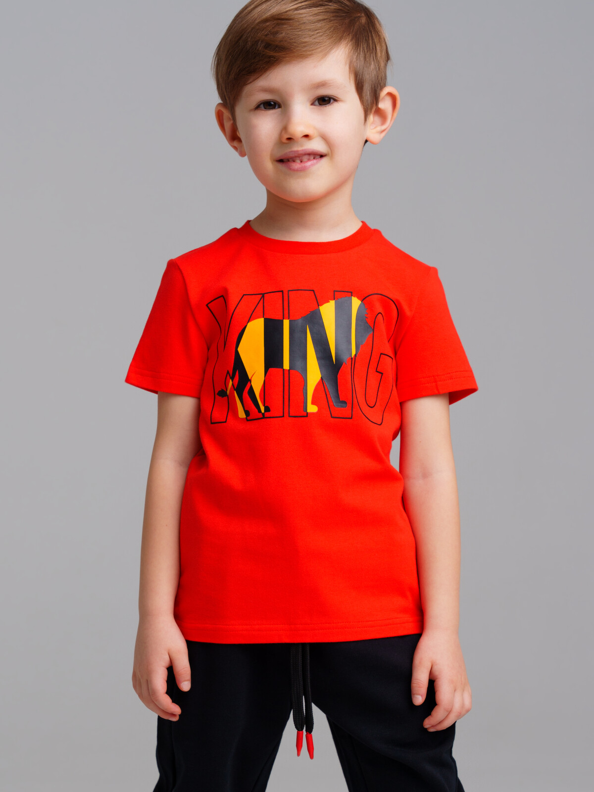 футболка playtoday kids для мальчика, оранжевая