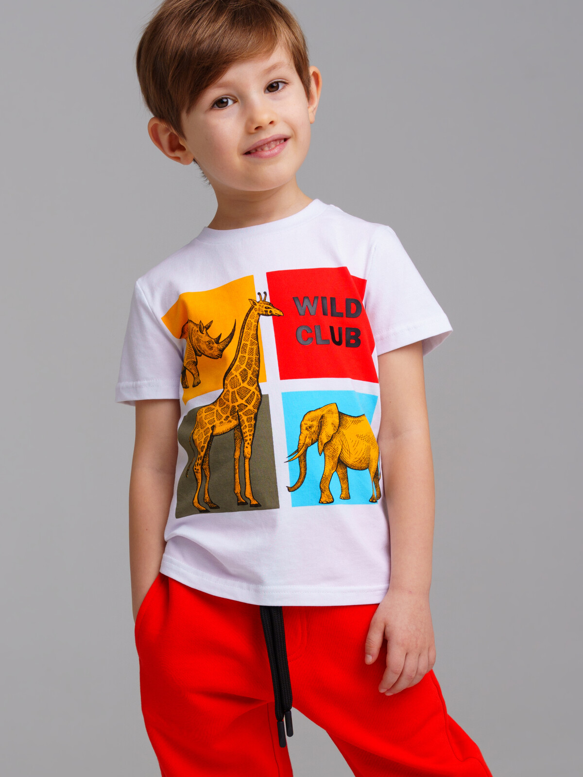 футболка playtoday kids для мальчика, белая