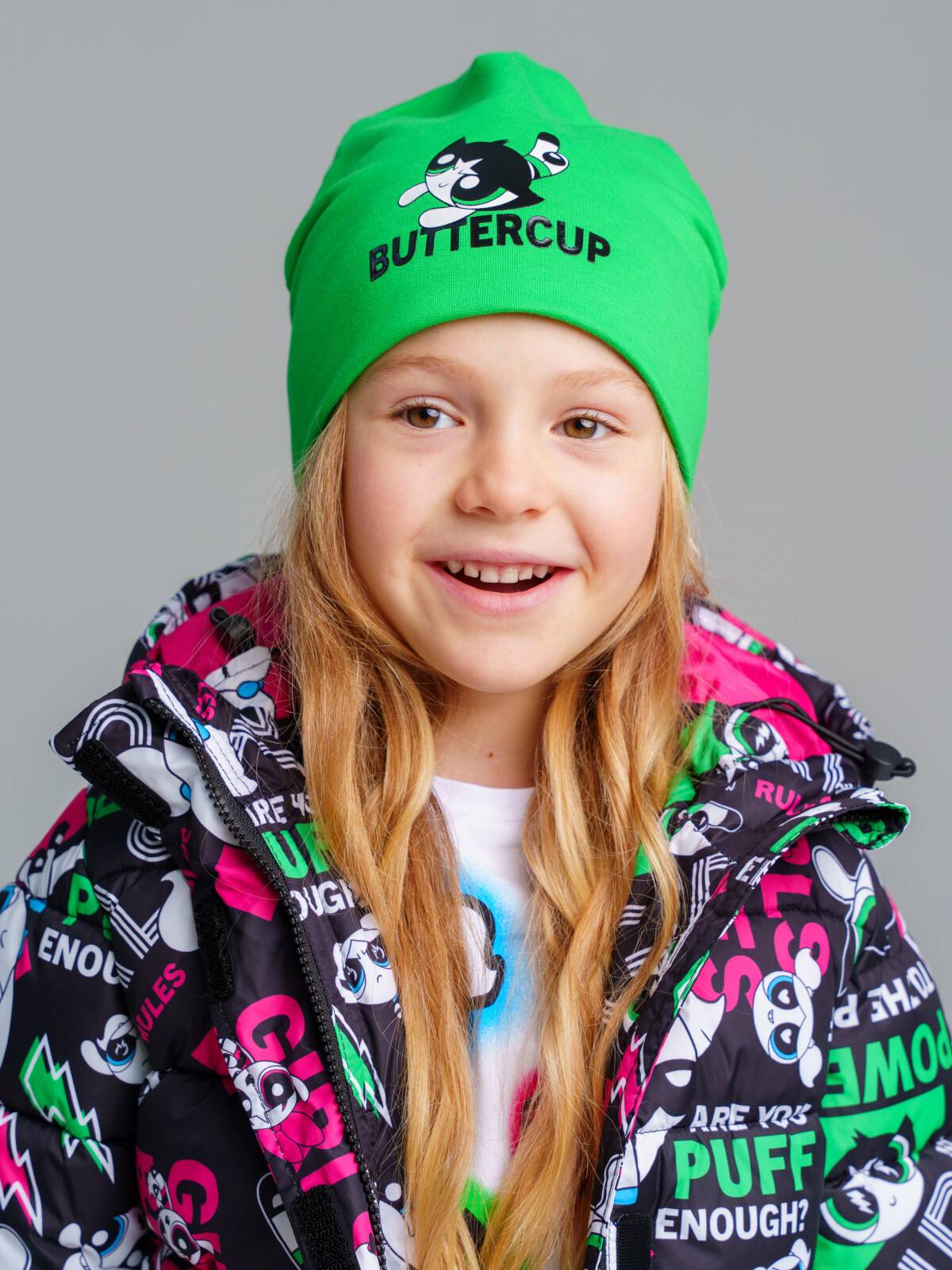 шапка playtoday kids для девочки, зеленая