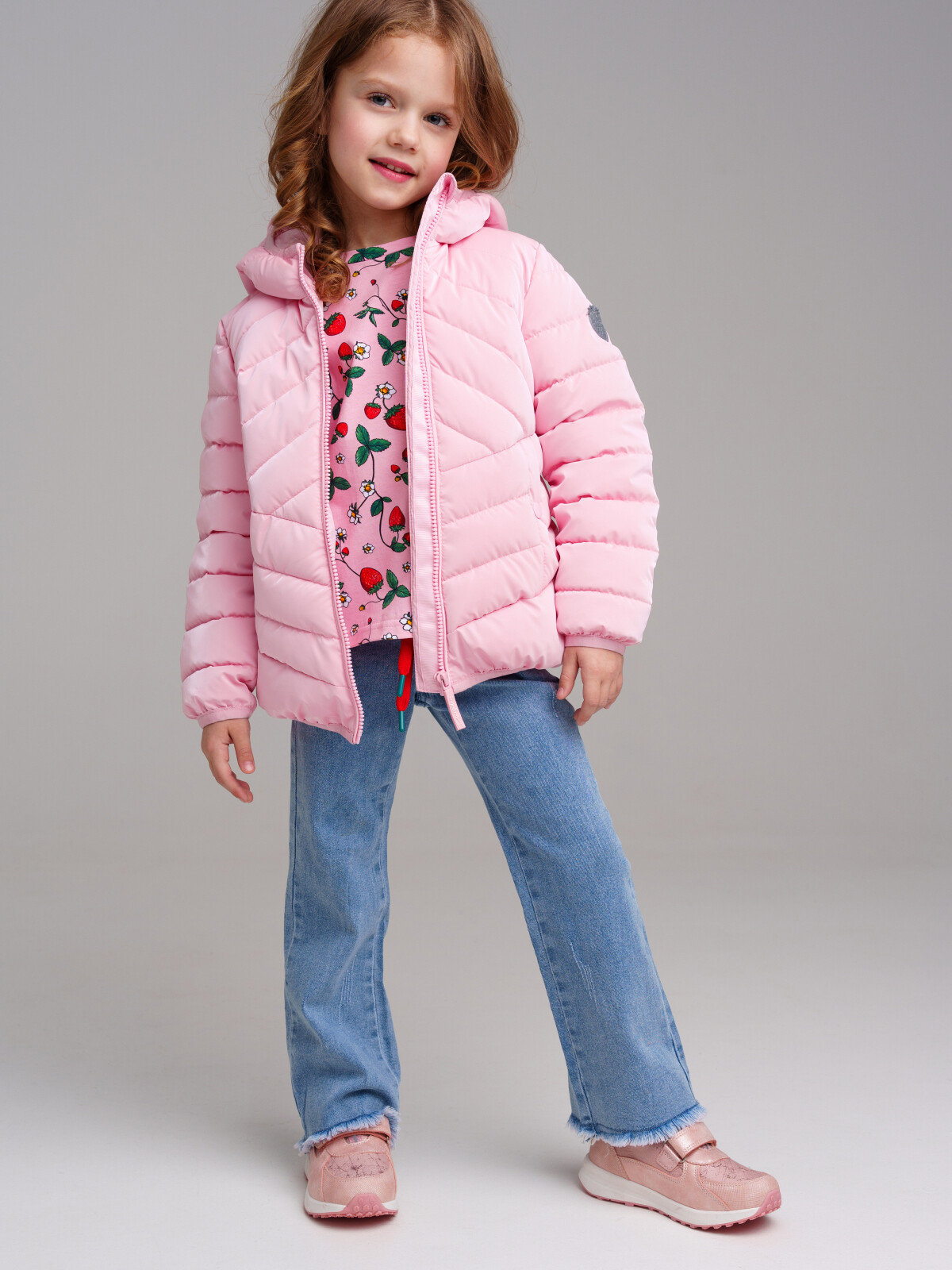 куртка playtoday kids для девочки, розовая
