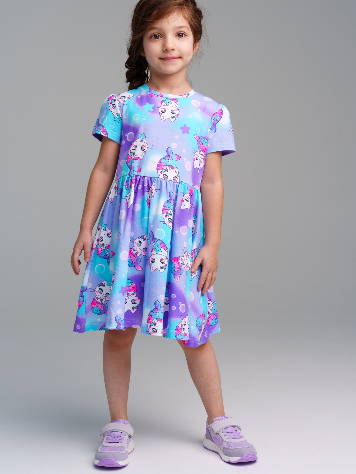 платье playtoday kids для девочки, разноцветное