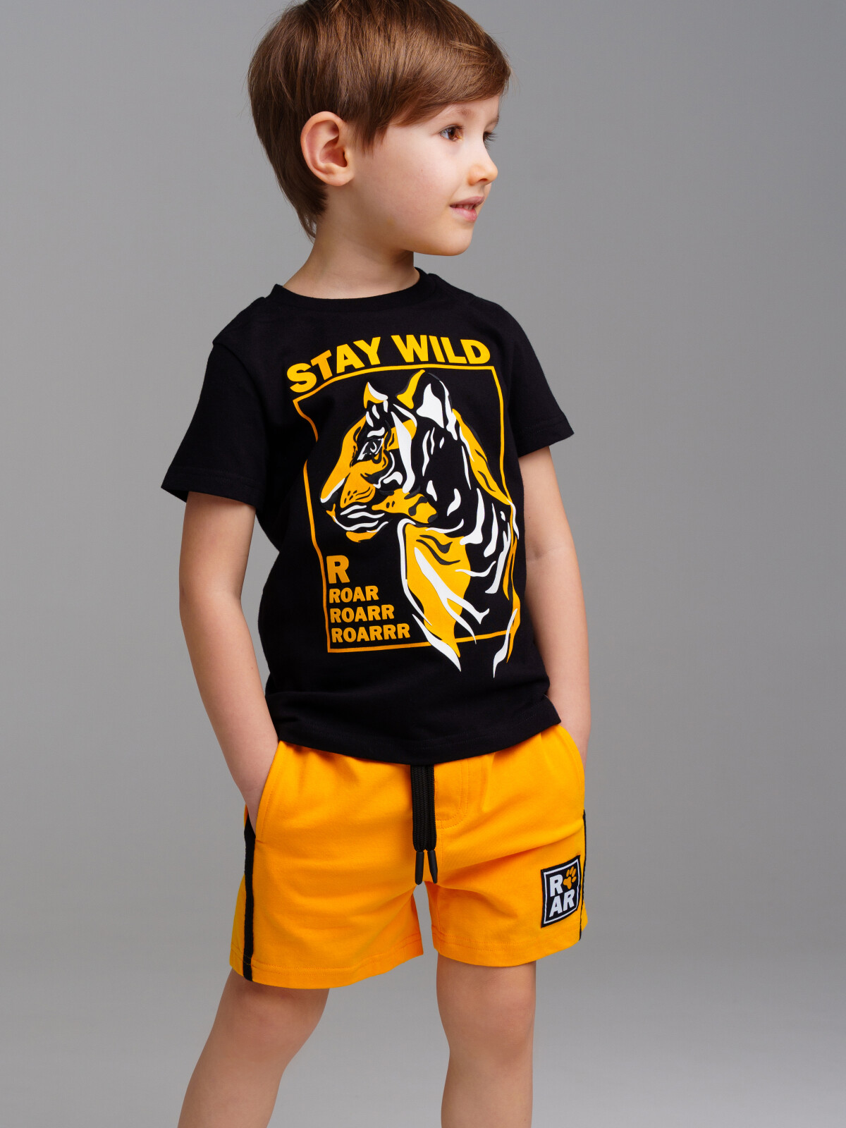 футболка playtoday kids для мальчика, желтая