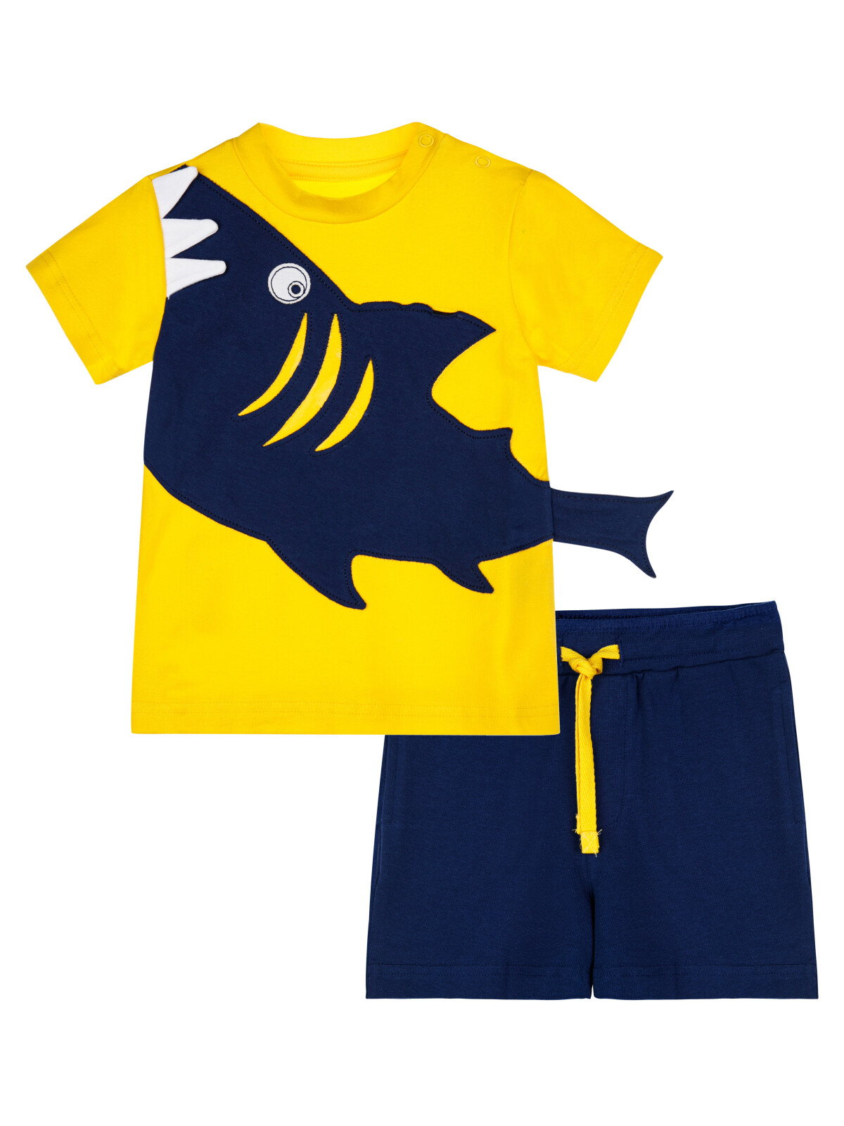 футболка playtoday newborn-baby для мальчика, желтая