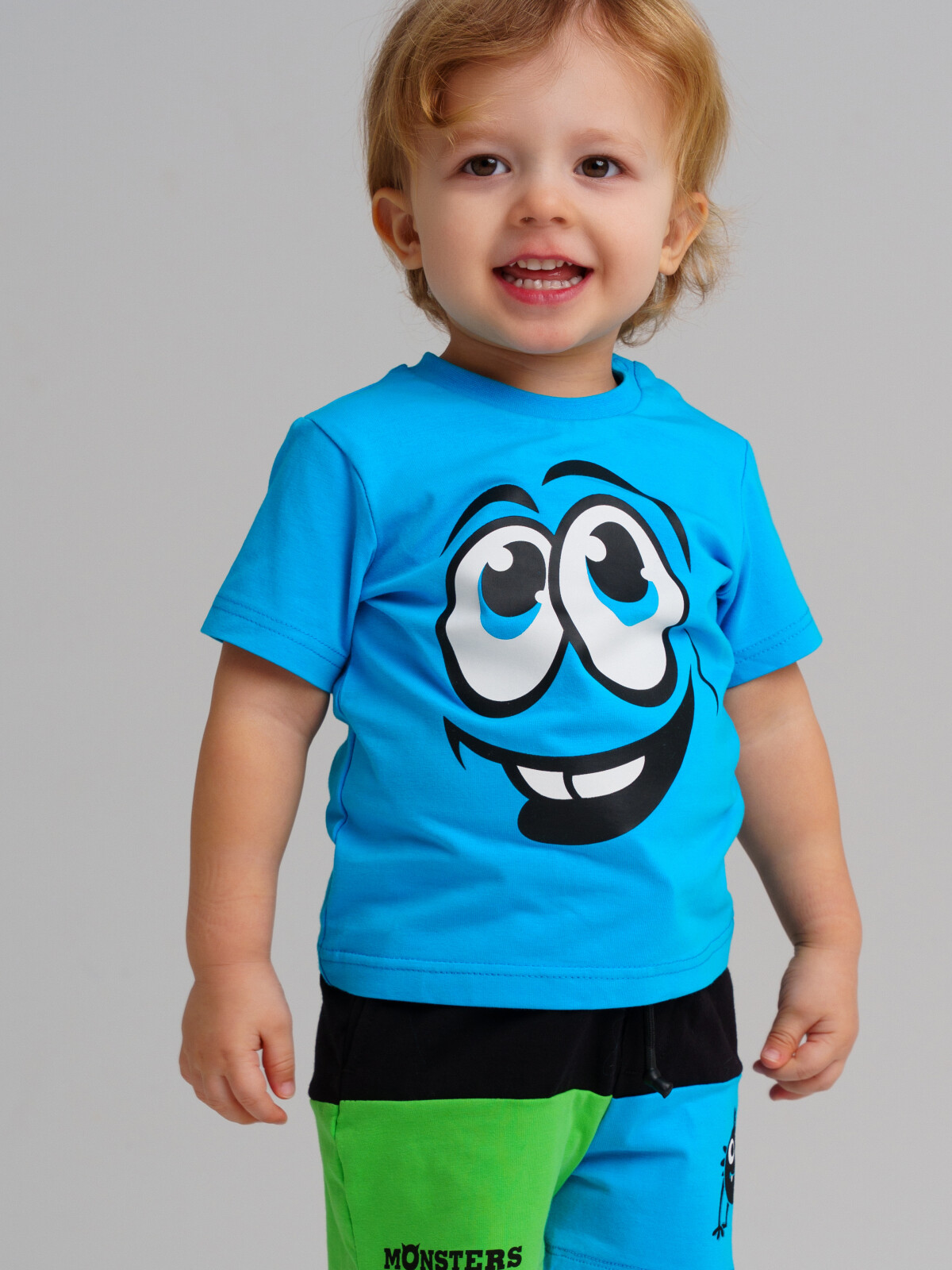 футболка playtoday newborn-baby для мальчика, синяя