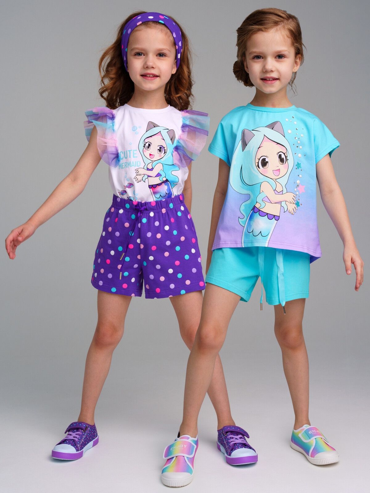 шорты playtoday kids для девочки, фиолетовые