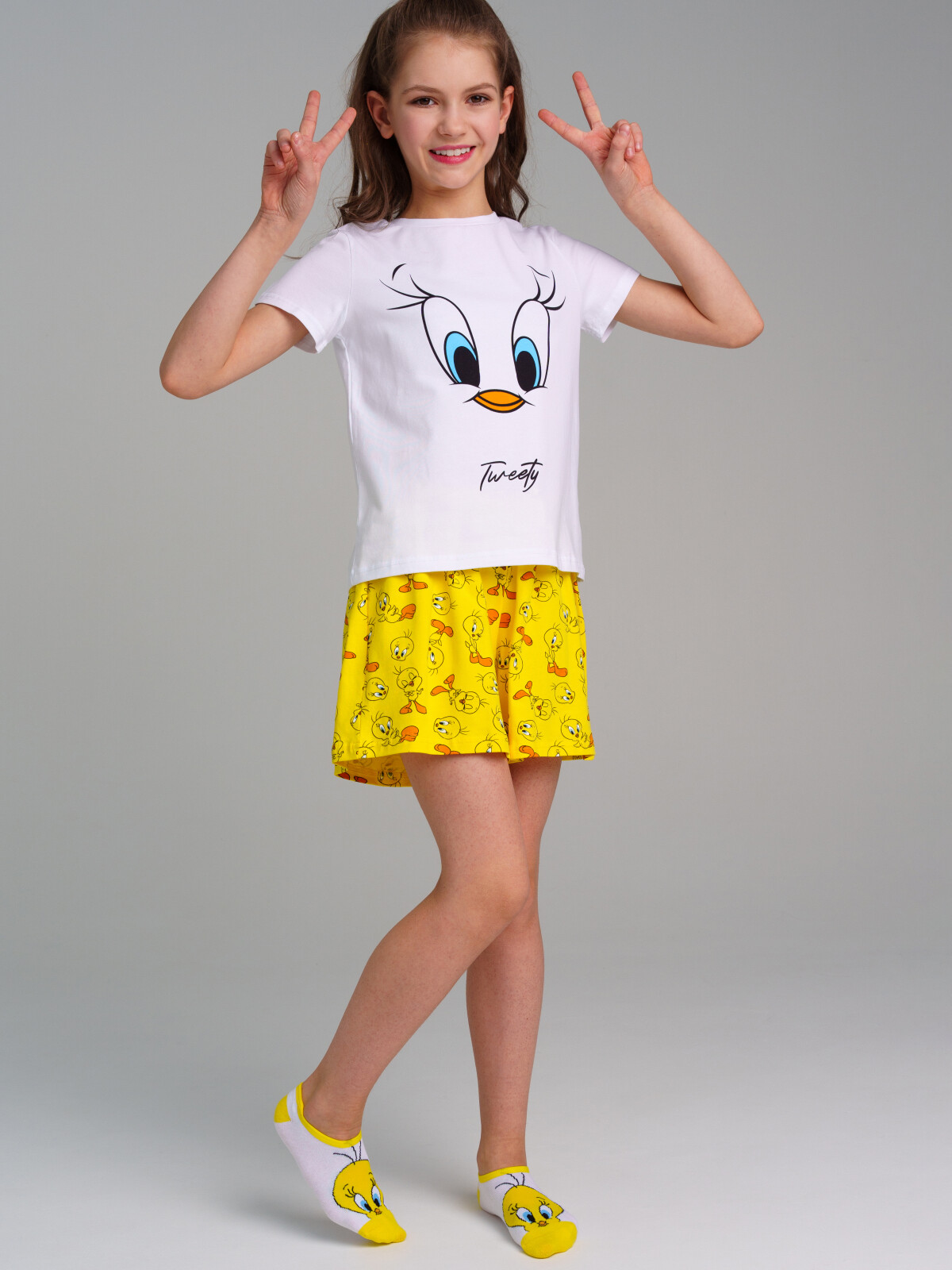 футболка playtoday tween для девочки, желтая