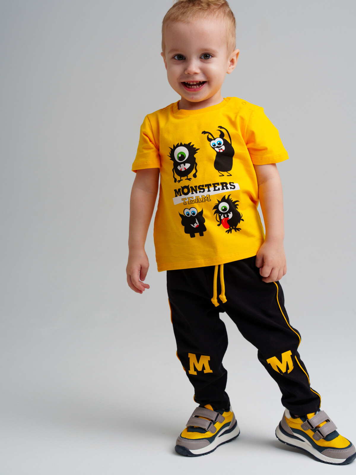 брюки playtoday newborn-baby для мальчика, желтые