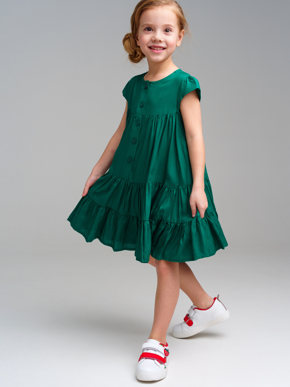 платье playtoday kids для девочки, зеленое