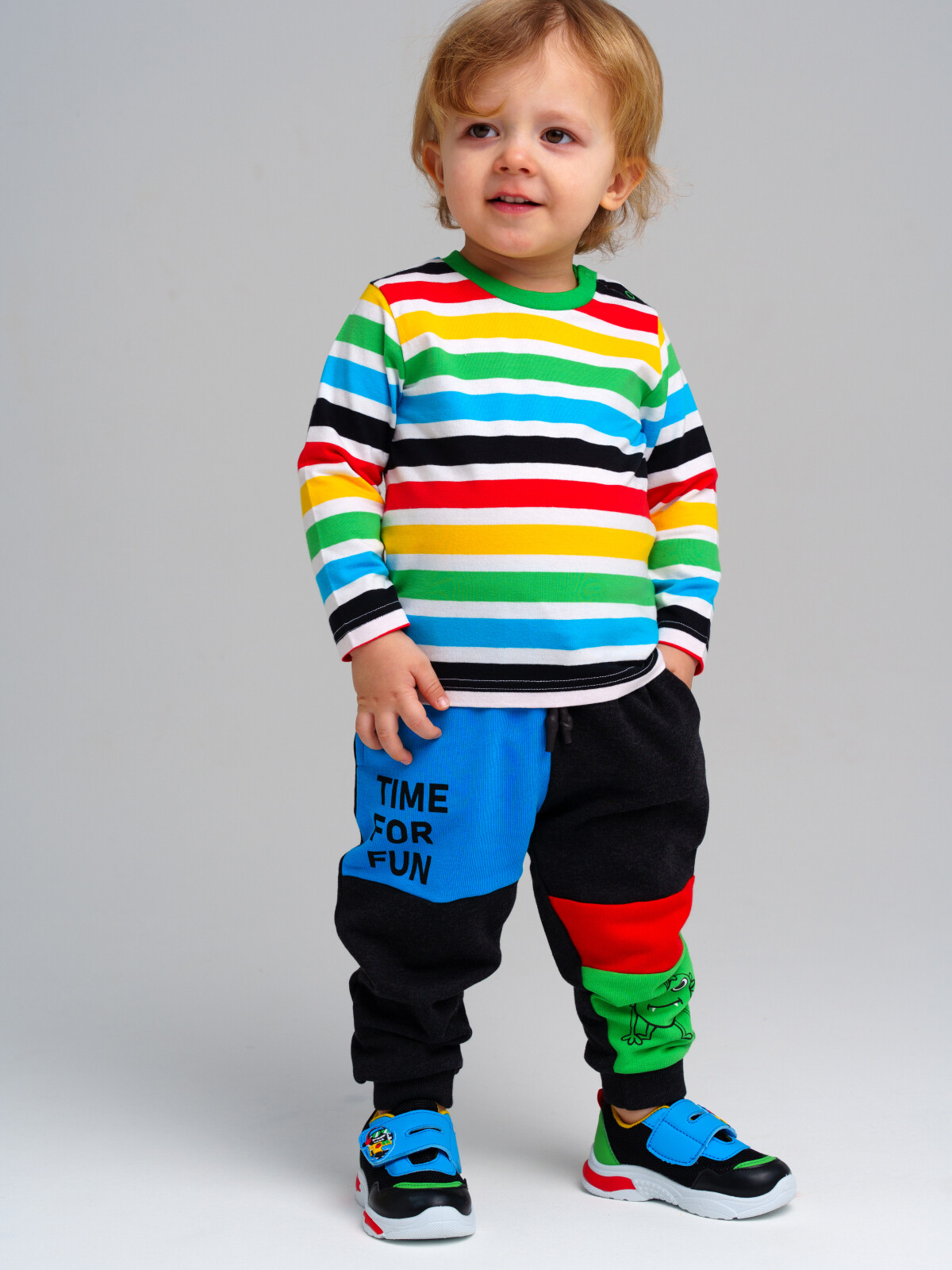 футболка playtoday newborn-baby для мальчика, разноцветная