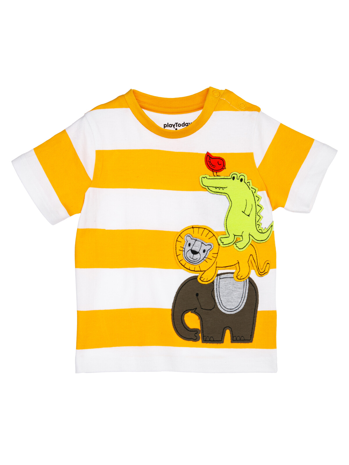 футболка playtoday newborn-baby для мальчика, белая