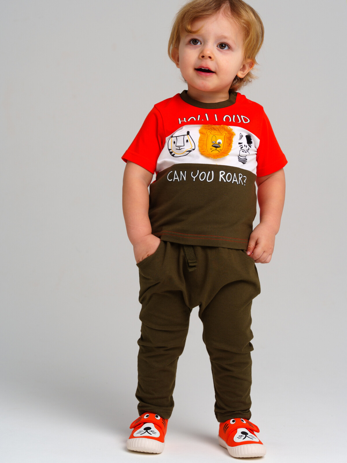 брюки playtoday newborn-baby для мальчика, красные