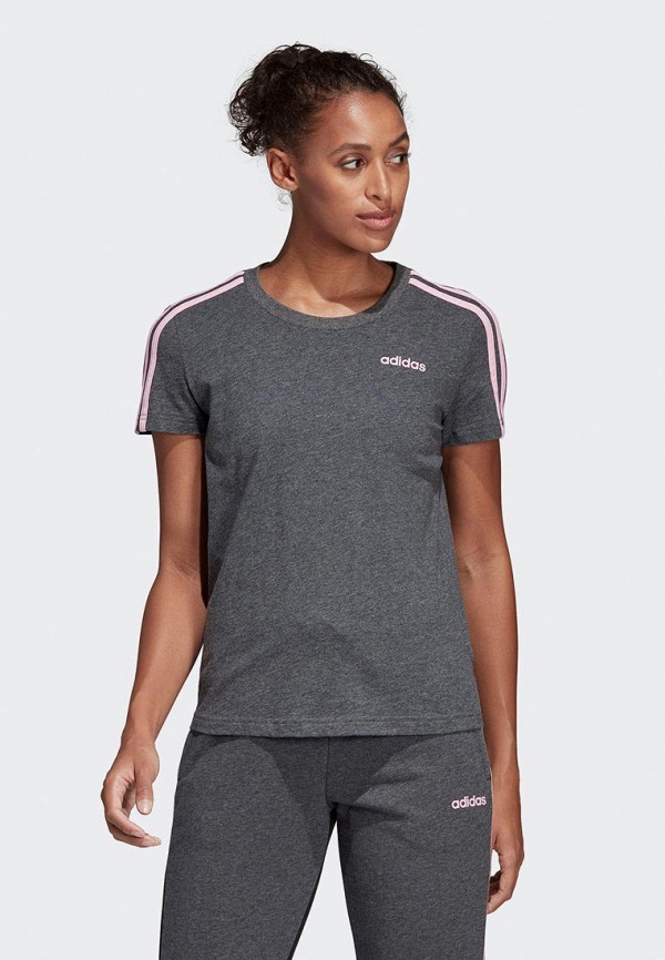 женская спортивные футболка adidas, серая