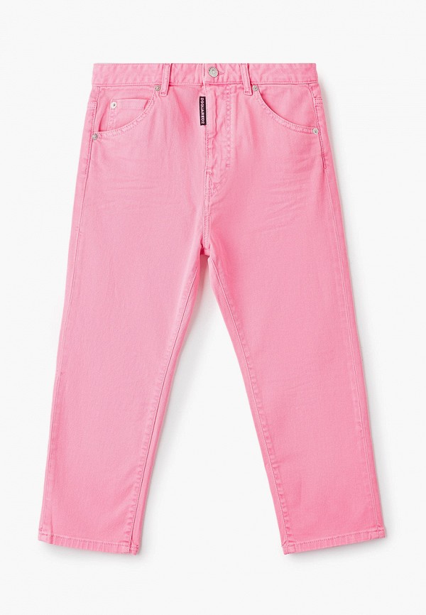 джинсы dsquared2 для девочки, розовые