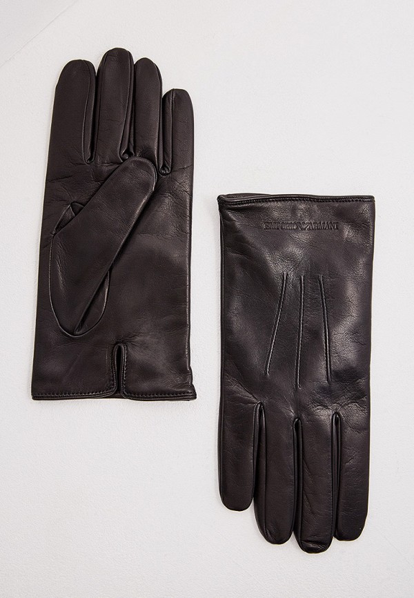 мужские перчатки emporio armani, черные