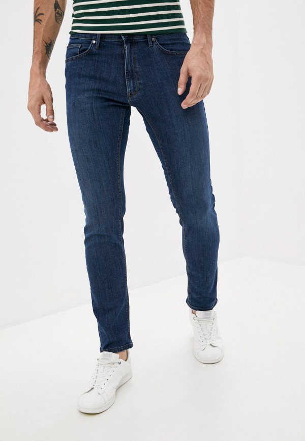 мужские зауженные джинсы marks & spencer, синие