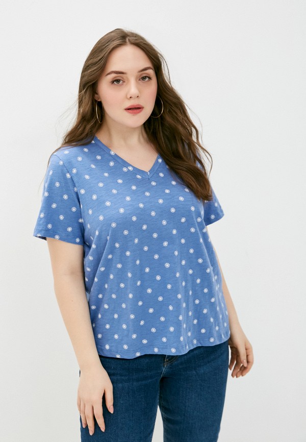 женская футболка marks & spencer, голубая