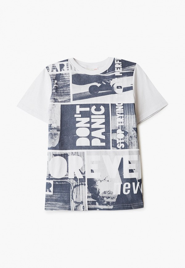 футболка с коротким рукавом coccodrillo для мальчика, белая