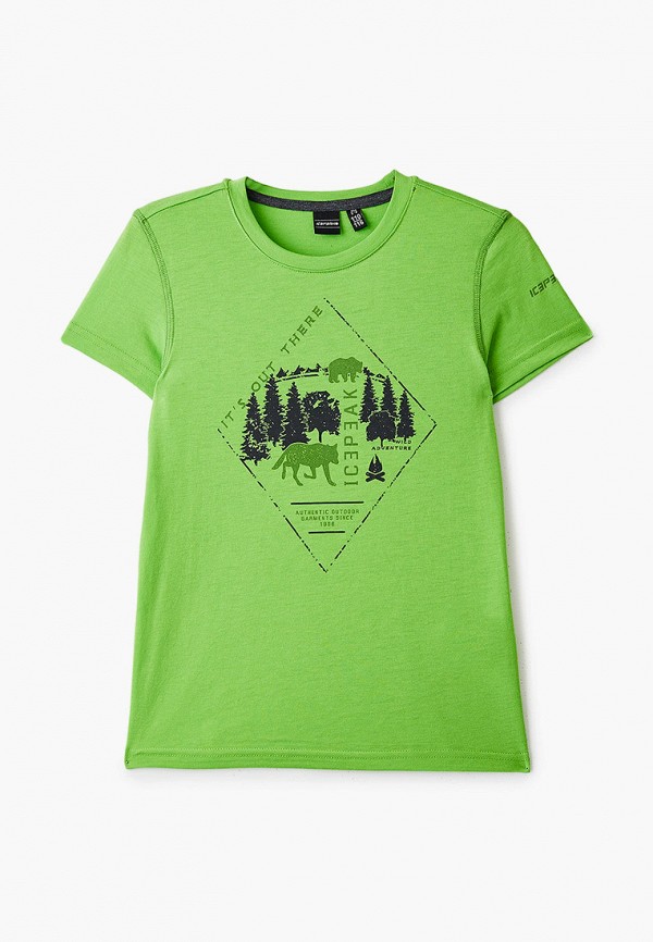 футболка с коротким рукавом icepeak для мальчика, зеленая