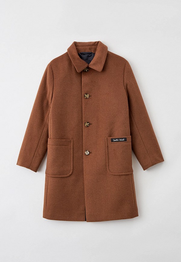 пальто smith’s brand для мальчика, коричневое