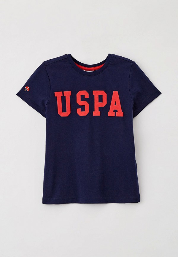 футболка с коротким рукавом u.s. polo assn для мальчика, синяя