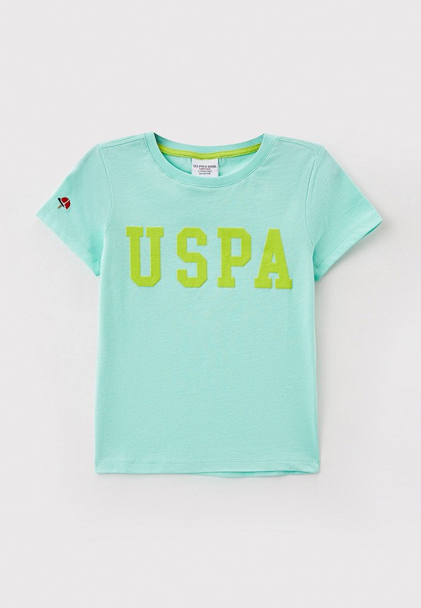 футболка с коротким рукавом u.s. polo assn для мальчика, бирюзовая