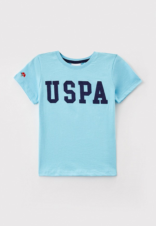 футболка с коротким рукавом u.s. polo assn для мальчика, голубая
