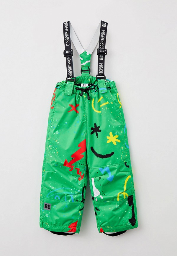 утепленные брюки bukidz для мальчика, зеленые
