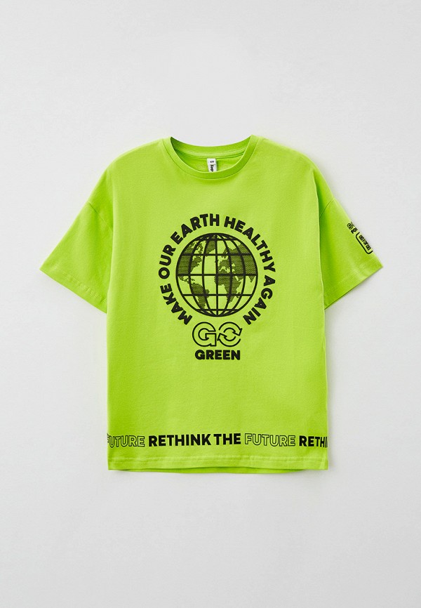 футболка с коротким рукавом playtoday для мальчика, зеленая