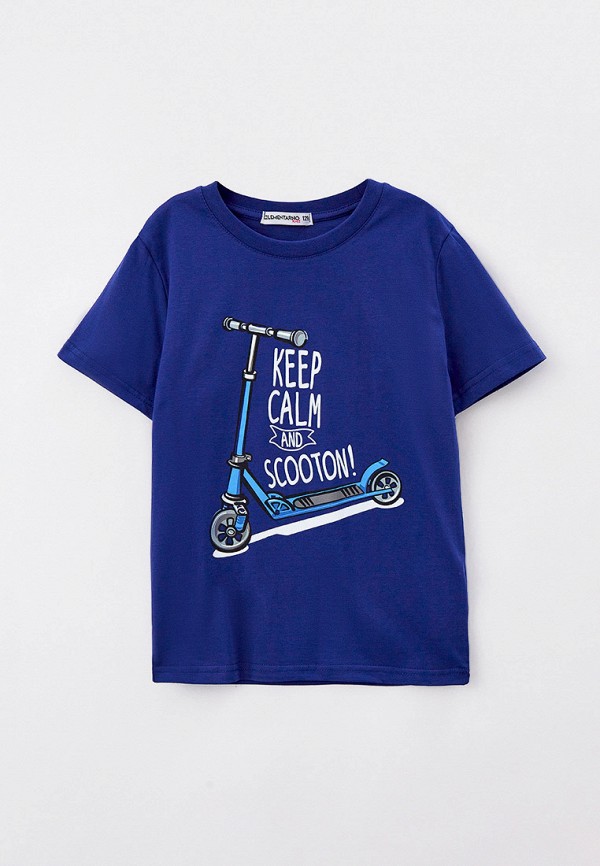 футболка с коротким рукавом elementarno для мальчика, синяя