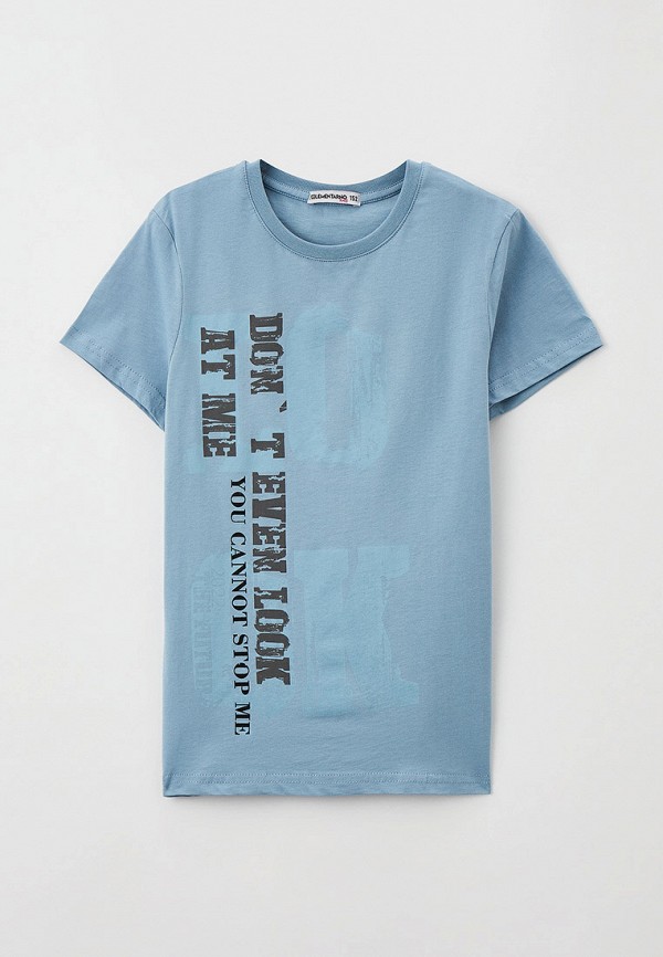 футболка с коротким рукавом elementarno для мальчика, голубая