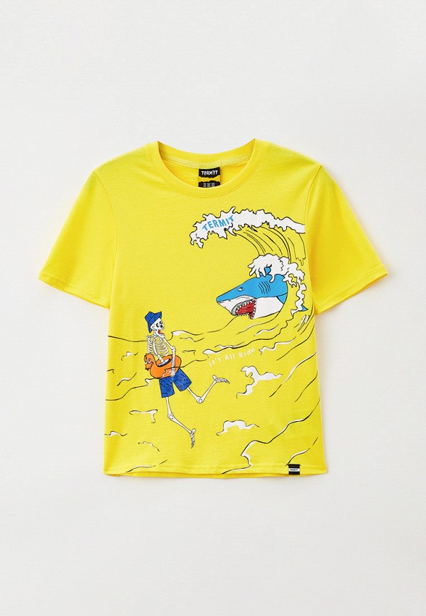 футболка с коротким рукавом termit для мальчика, желтая