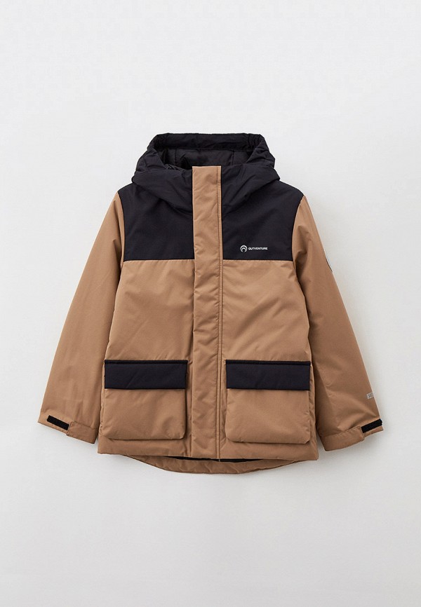 утепленные куртка outventure для мальчика, коричневая