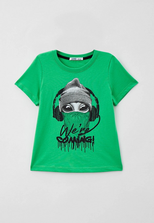 футболка с коротким рукавом juno для мальчика, зеленая