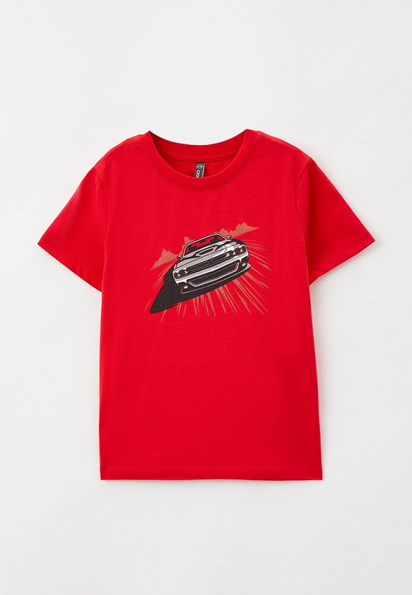 футболка с коротким рукавом crockid для мальчика, красная