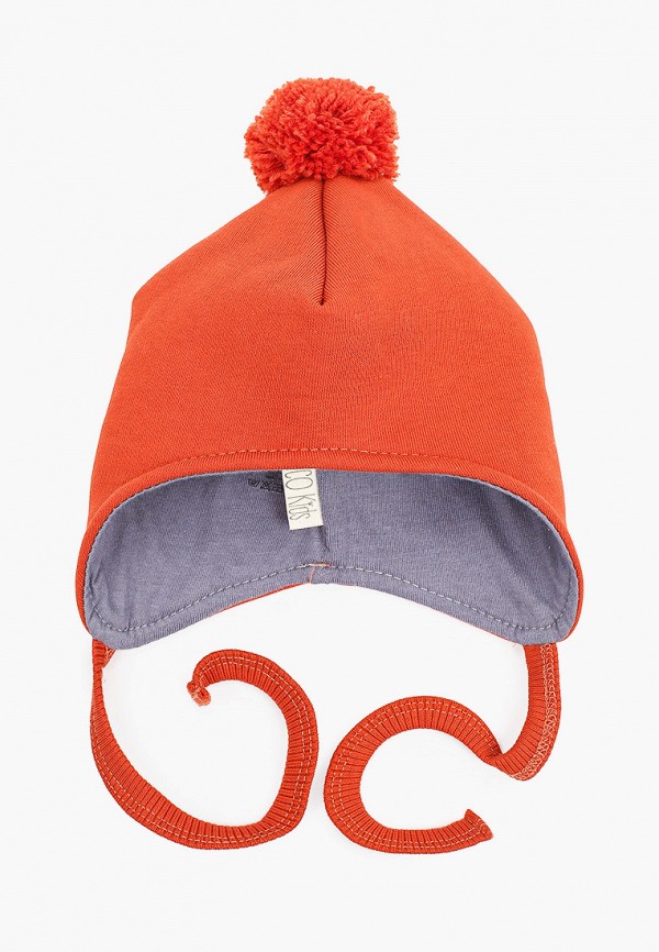шапка с помпоном trendyco kids малыши, оранжевая